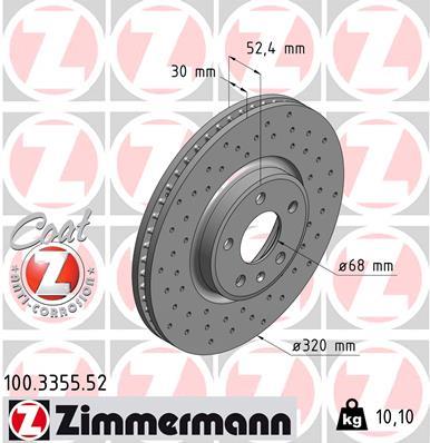 ZIMMERMANN 100.3355.52 EAN: 4250238752899.