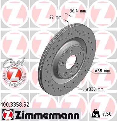 ZIMMERMANN 100.3358.52 EAN: 4250238752912.