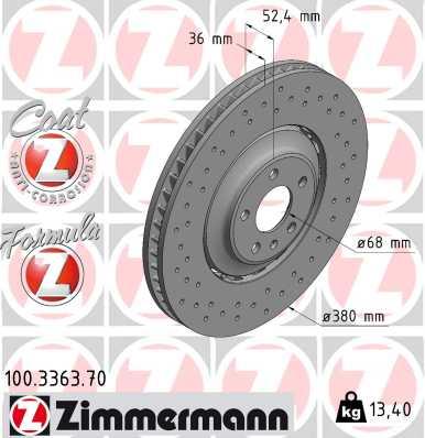 ZIMMERMANN 100.3363.70 EAN: 4250238781554.