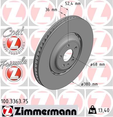 ZIMMERMANN 100.3363.75 EAN: 4250238762836.
