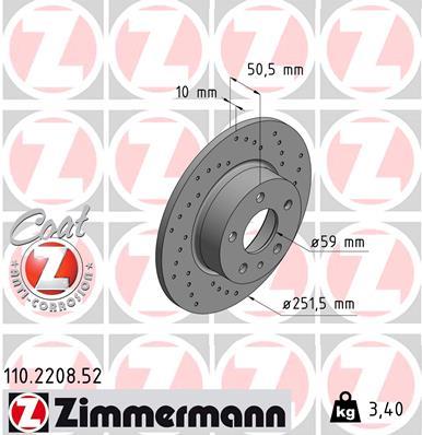 ZIMMERMANN 110.2208.52 EAN: 4250238751434.