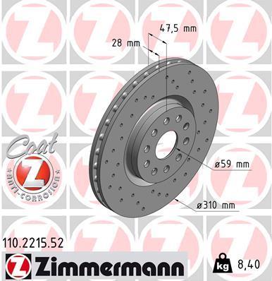 ZIMMERMANN 110.2215.52 EAN: 4250238754251.