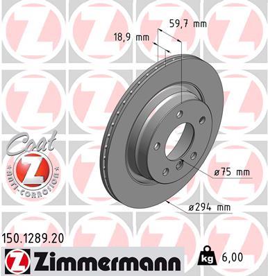 ZIMMERMANN 150.1289.20 EAN: 4250238718437.