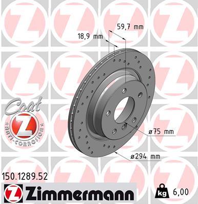 ZIMMERMANN 150.1289.52 EAN: 4250238745648.