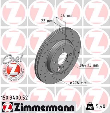 ZIMMERMANN 150.3400.52 EAN: 4250238745556.
