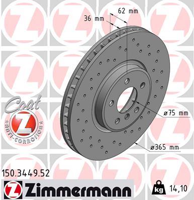 ZIMMERMANN 150.3449.52 EAN: 4250238767466.