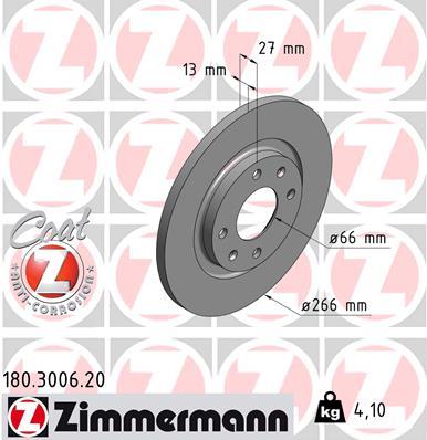 ZIMMERMANN 180.3006.20 EAN: 4250238762980.