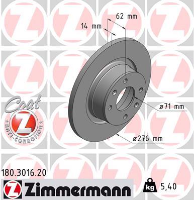 ZIMMERMANN 180.3016.20 EAN: 4250238762355.