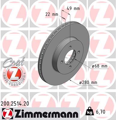 ZIMMERMANN 200.2514.20 EAN: 4250238764731.