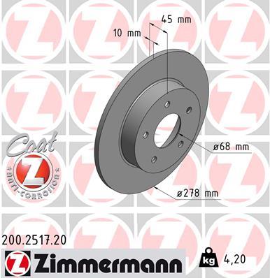 ZIMMERMANN 200.2517.20 EAN: 4250238757009.