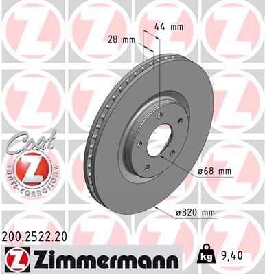ZIMMERMANN 200.2522.20 EAN: 4250238753278.
