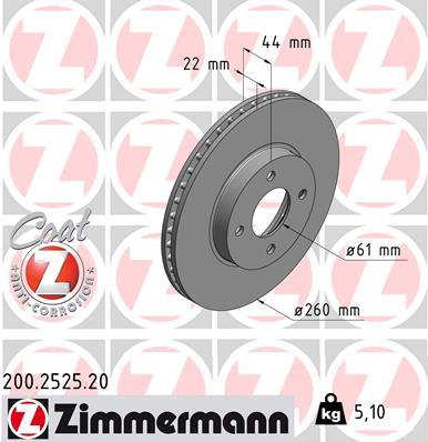 ZIMMERMANN 200.2525.20 EAN: 4250238755050.