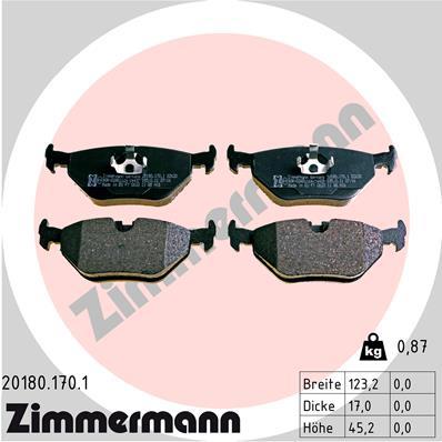 ZIMMERMANN 20180.170.1 Číslo výrobce: 20180. EAN: 4250238728825.