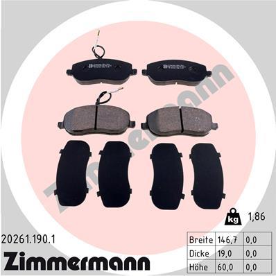 ZIMMERMANN 20261.190.1 Číslo výrobce: 20261. EAN: 4250238728948.