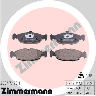 ZIMMERMANN 20547.170.1 Číslo výrobce: 20547. EAN: 4250238729372.