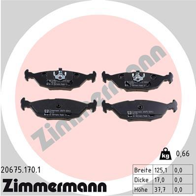 ZIMMERMANN 20675.170.1 Číslo výrobce: 20675. EAN: 4250238729648.