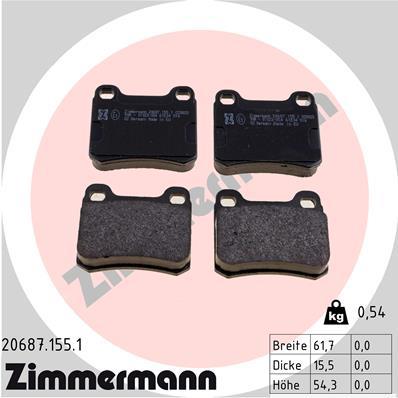 ZIMMERMANN 20687.155.1 Číslo výrobce: 20687. EAN: 4250238729709.
