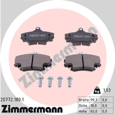 ZIMMERMANN 20772.180.1 Číslo výrobce: 20772. EAN: 4250238729891.
