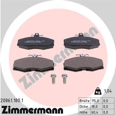 ZIMMERMANN 20861.180.1 Číslo výrobce: 20861. EAN: 4250238730019.