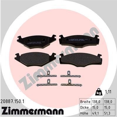 ZIMMERMANN 20887.150.1 Číslo výrobce: 20887. EAN: 4250238730071.