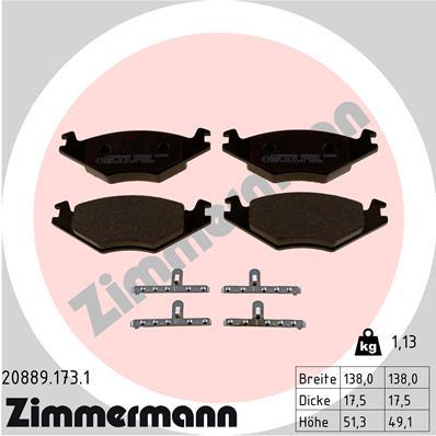 ZIMMERMANN 20889.173.1 Číslo výrobce: 20889. EAN: 4250238730132.