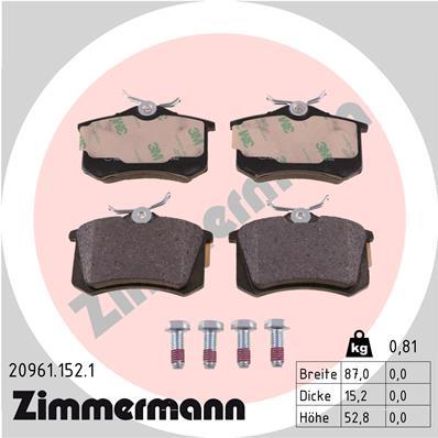 ZIMMERMANN 20961.152.1 Číslo výrobce: 20961. EAN: 4250238730484.