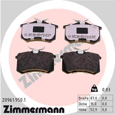 ZIMMERMANN 20961.950.1 Číslo výrobce: 20961. EAN: 4250238782599.