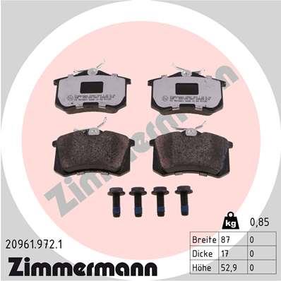 ZIMMERMANN 20961.972.1 Číslo výrobce: 20961. EAN: 4250238778653.