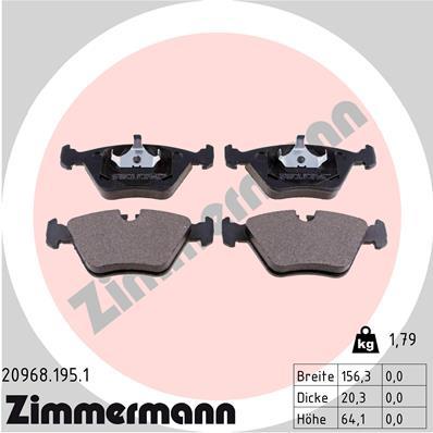 ZIMMERMANN 20968.195.1 Číslo výrobce: 20968. EAN: 4250238730521.