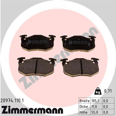 ZIMMERMANN 20974.110.1 Číslo výrobce: 20974. EAN: 4250238730552.