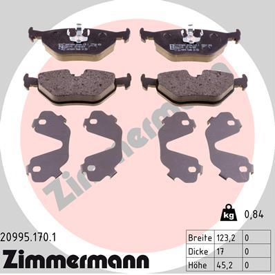 ZIMMERMANN 20995.170.1 Číslo výrobce: 20995. EAN: 4250238733324.