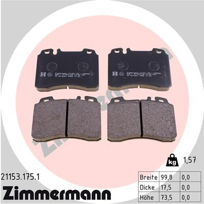 ZIMMERMANN 21153.175.1 Číslo výrobce: 21154. EAN: 4250238733751.