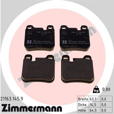 ZIMMERMANN 21163.145.9 Číslo výrobce: 21163. EAN: 4250238747895.
