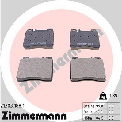 ZIMMERMANN 21303.188.1 Číslo výrobce: 21303. EAN: 4250238734291.