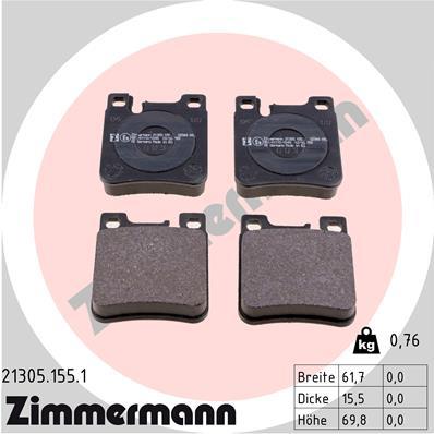 ZIMMERMANN 21305.155.1 Číslo výrobce: 21305. EAN: 4250238734307.