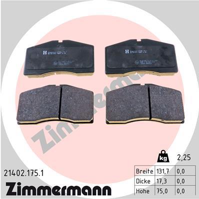 ZIMMERMANN 21402.175.1 Číslo výrobce: 21402. EAN: 4250238786030.