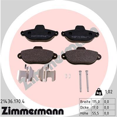 ZIMMERMANN 21436.170.4 Číslo výrobce: 21436. EAN: 4250238756866.