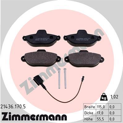 ZIMMERMANN 21436.170.5 Číslo výrobce: 21436. EAN: 4250238756873.