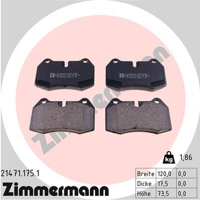 ZIMMERMANN 21471.175.1 Číslo výrobce: 21471. EAN: 4250238734857.