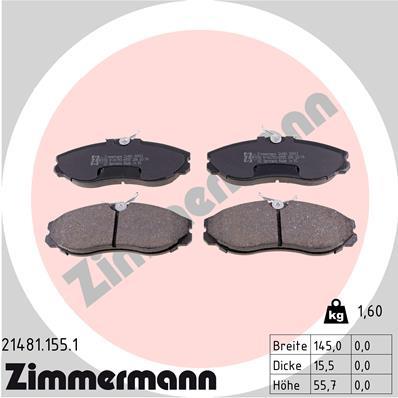 ZIMMERMANN 21481.155.1 Číslo výrobce: 21481. EAN: 4250238734901.
