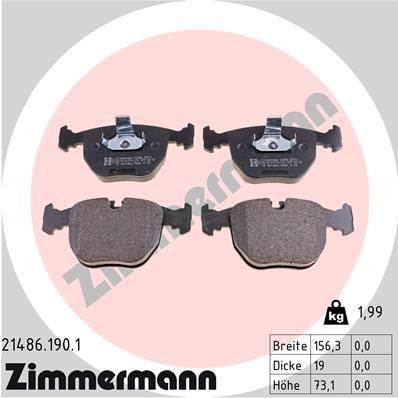 ZIMMERMANN 21486.190.1 Číslo výrobce: 21486. EAN: 4250238734925.