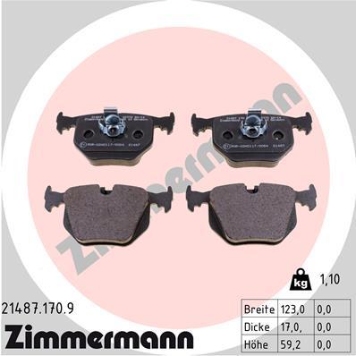 ZIMMERMANN 21487.170.9 Číslo výrobce: 21282. EAN: 4250238745525.