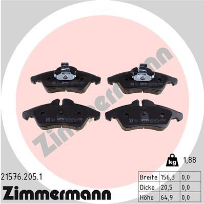 ZIMMERMANN 21576.205.1 Číslo výrobce: 21576. EAN: 4250238735298.
