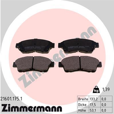 ZIMMERMANN 21601.175.1 Číslo výrobce: 21601. EAN: 4250238735366.