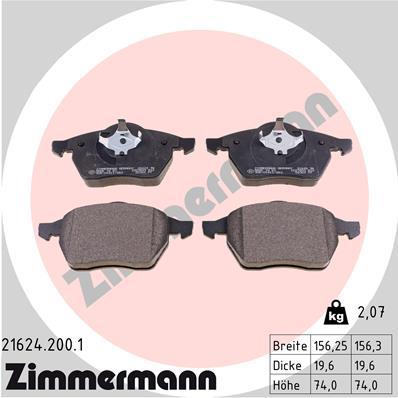 ZIMMERMANN 21624.200.1 Číslo výrobce: 20676. EAN: 4250238735410.