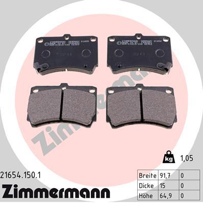 ZIMMERMANN 21654.150.1 Číslo výrobce: 21654. EAN: 4250238735540.
