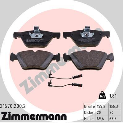 ZIMMERMANN 21670.200.2 Číslo výrobce: 21670. EAN: 4250238735601.