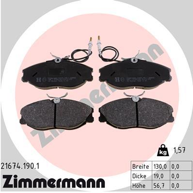 ZIMMERMANN 21674.190.1 Číslo výrobce: 21674. EAN: 4250238735618.