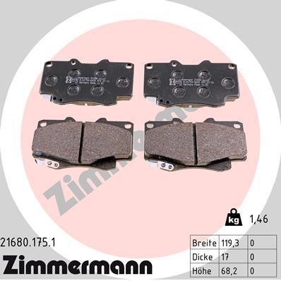 ZIMMERMANN 21680.175.1 Číslo výrobce: 21679. EAN: 4250238768197.