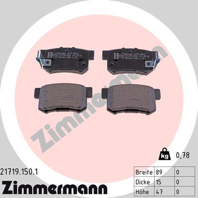 ZIMMERMANN 21719.150.1 Číslo výrobce: 21719. EAN: 4250238735809.